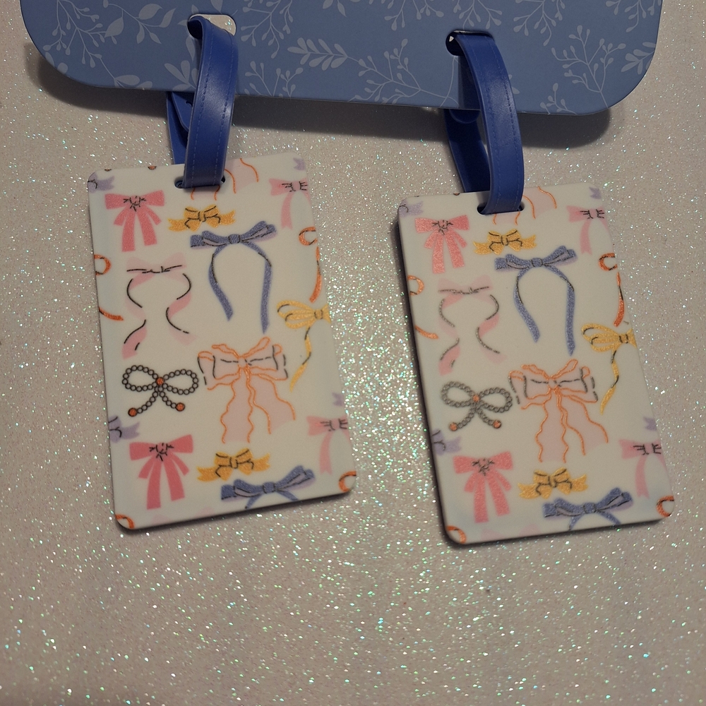 Colorful Bow Patterned Luggage Tags New